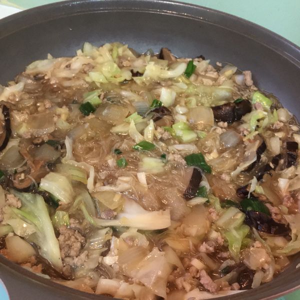 蔥香豬肉末炒冬粉 : 平民公主的灶腳一起做