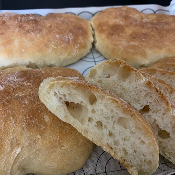 義大利拖鞋麵包 【免揉麵包】 : Summer Yang一起做