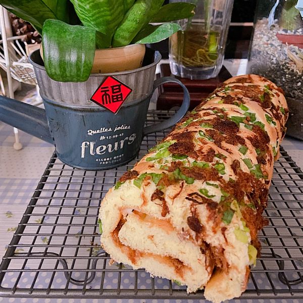 青蔥肉鬆蛋糕捲 : Kira一起做