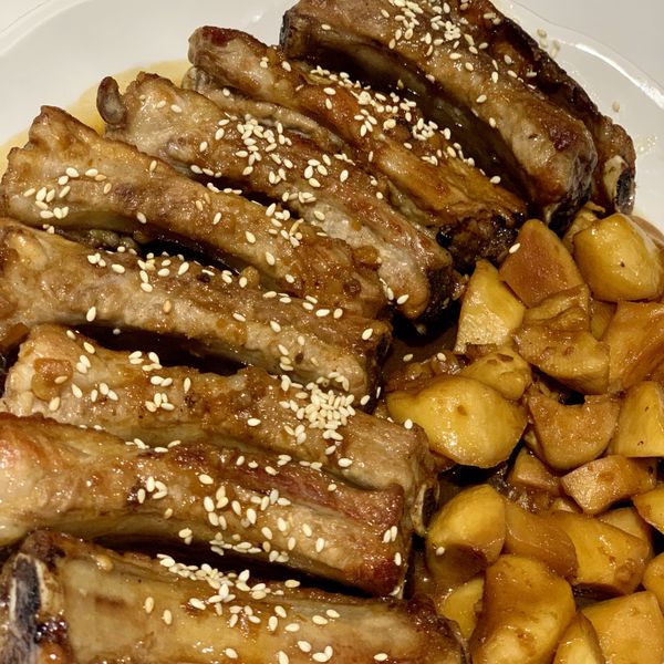 【無油料理】蜜汁豬肋排：Abbie 一起做