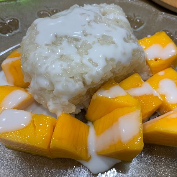 椰香芒果糯米飯：sandy 一起做