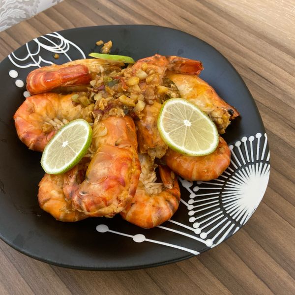 椒鹽檸檬蝦 : 兔小子一起做