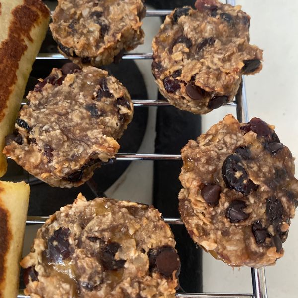 健康早餐香蕉燕麥餅乾! : Devina Chiu一起做