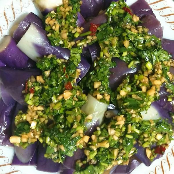 蒜辣涼拌紫茄（涼拌茄子） : Chi一起做