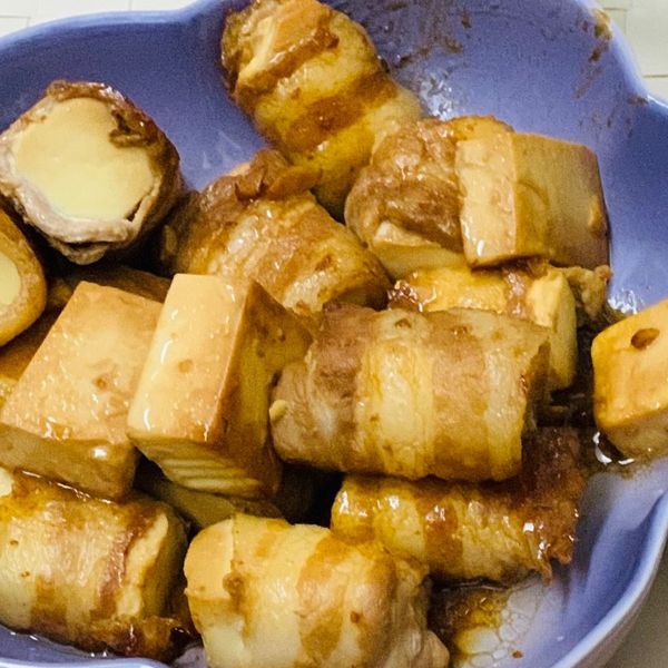 2.五花肉豆腐捲（低碳生酮）簡單快速料理 : 安真熙一起做