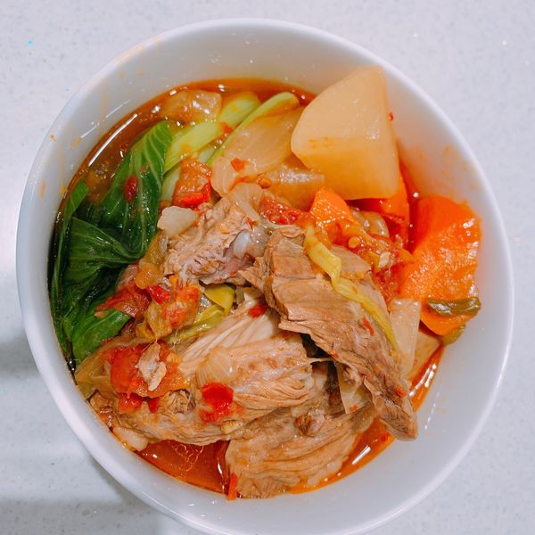 紅燒牛肉麵(WMF PRO 快力鍋):煮到燒起來 一起做