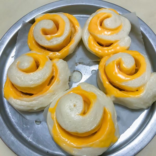 爆漿起司鮮奶饅頭 : Miemie⑅ Cooking一起做