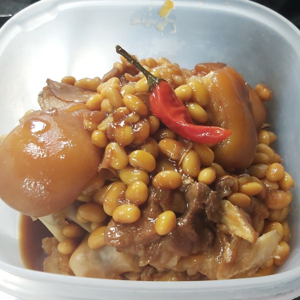 [黃豆燉豬腳] 先蒸後燒超簡單 : 黃芮蓁一起做