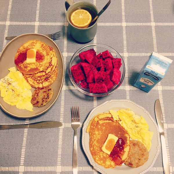 【早餐/甜點】熱香餅/鬆餅Pancake : 薯LinG❤️熱愛下廚小護士😜一起做