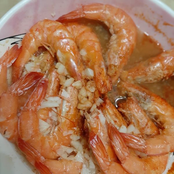 蒜頭蒸蝦 : LuLu Wu一起做