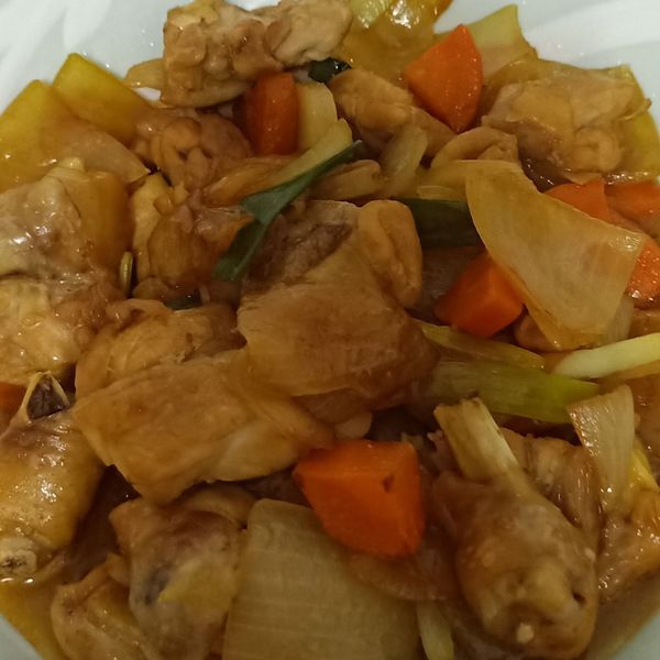 洋蔥燒雞肉：張小杏 一起做