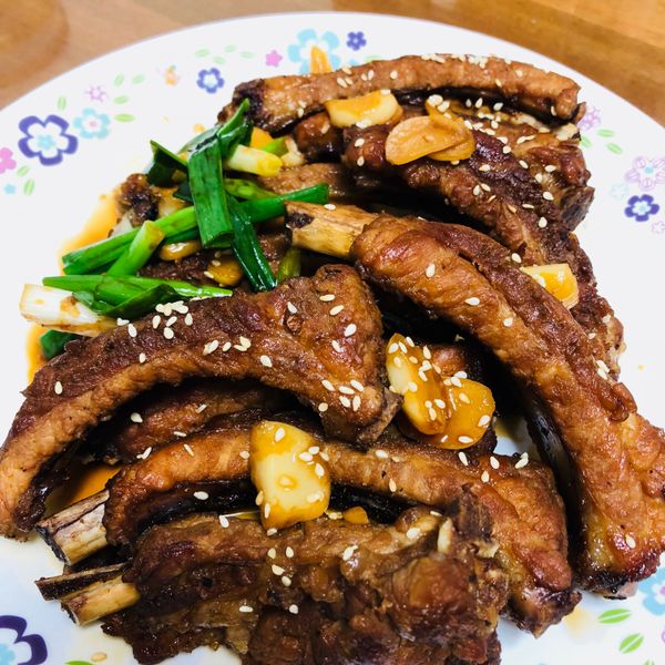 【無油料理】蜜汁豬肋排：歐晴晴 一起做