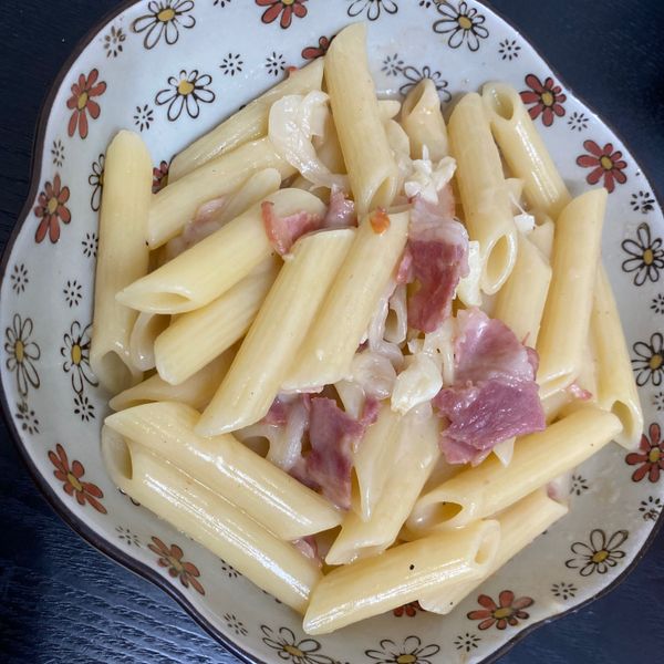 辣味奶油培根麵【Classico義大利麵醬～香濃白醬】 : Apple Kao一起做