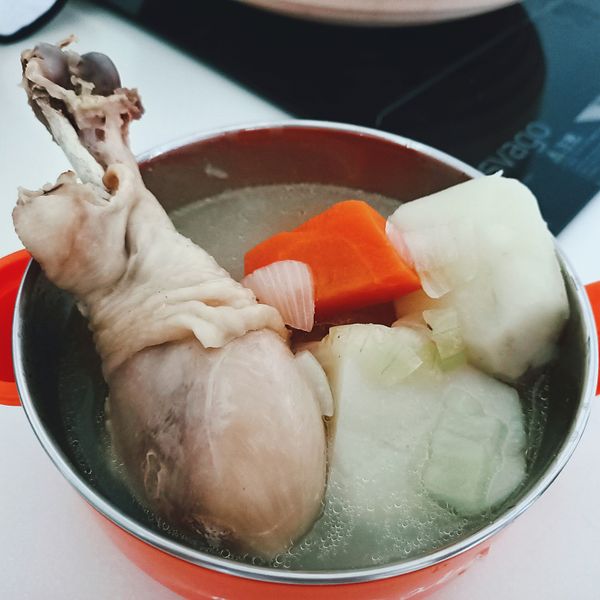 馬鈴薯雞湯 : Han一起做