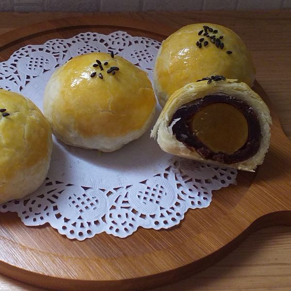 金色色蛋黃酥(烏豆沙) : 林秀鳳一起做