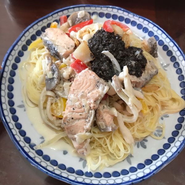 奶油白醬雞肉義大利麵：CJ 一起做