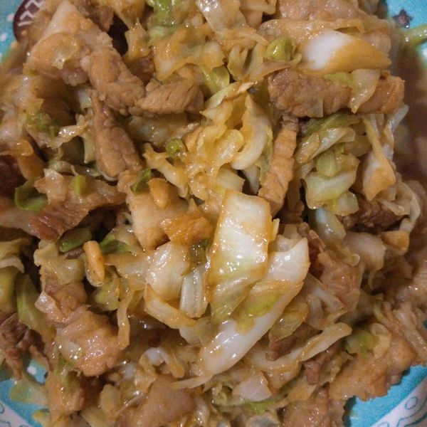 高麗菜炒肉絲 : 高雅音一起做