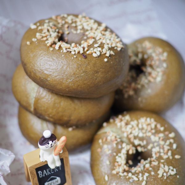 黑芝麻貝果 : Appleteakikobobo一起做