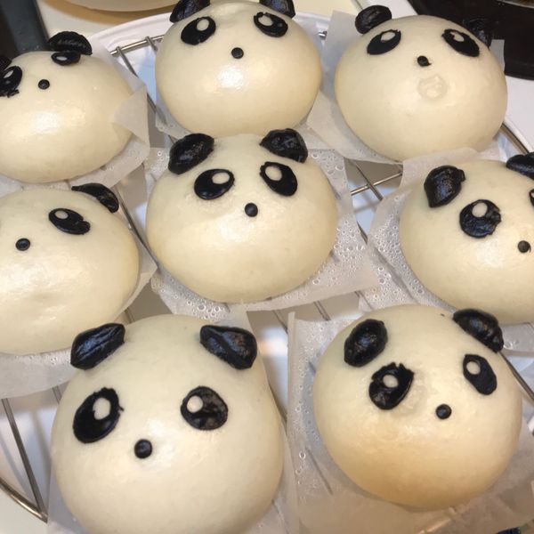 料理甜甜圈<健康點心週> 熊貓小饅頭:許淑慧 一起做