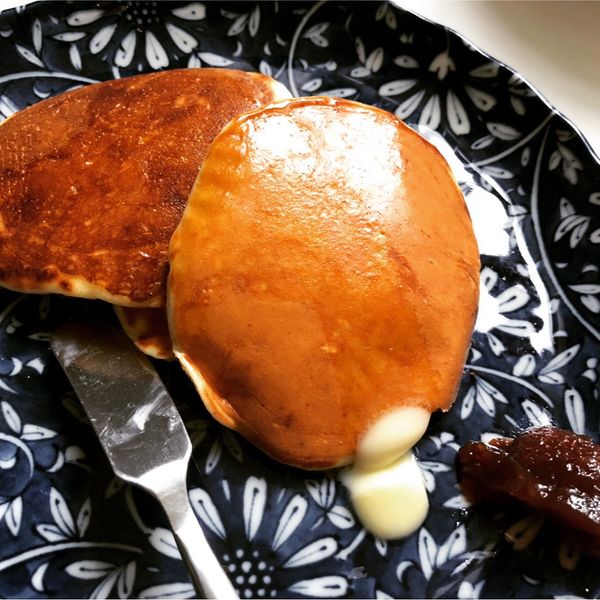 鬆軟的酵母鬆餅 無泡打粉 pancake : Blow Fish一起做