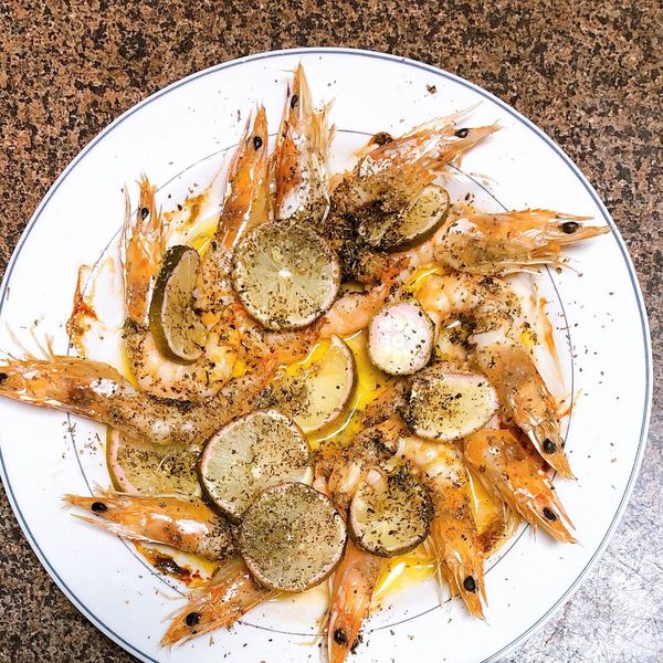 {食譜} 5分鐘做奶油檸檬香料烤蝦：peipeimei 一起做