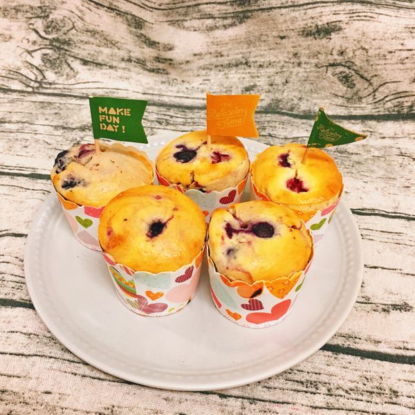 藍莓奶油乳酪馬芬 Blueberry cream cheese muffins：Yingchen 一起做