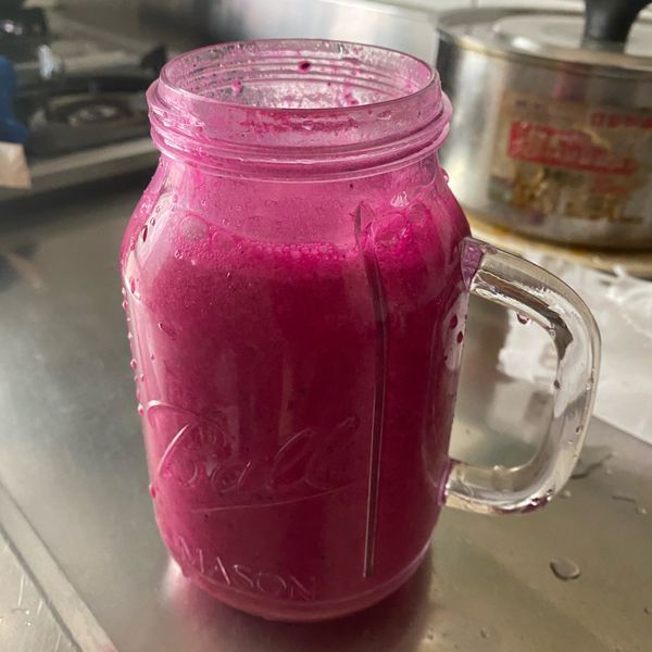 蜂蜜檸檬火龍果汁 : 湯梅一起做