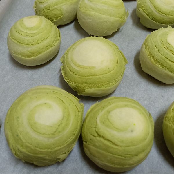 抹茶紅豆酥 : 藍色琉璃一起做