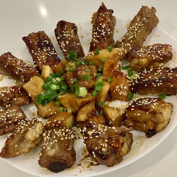 【無油料理】蜜汁豬肋排：Abbie 一起做