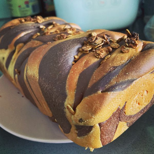 可可雙色吐司 : An一起做