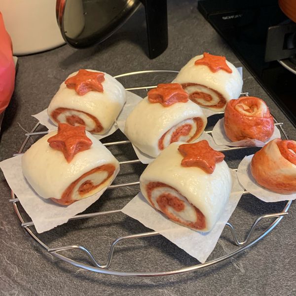 甜菜根雙色饅頭 : Penny一起做