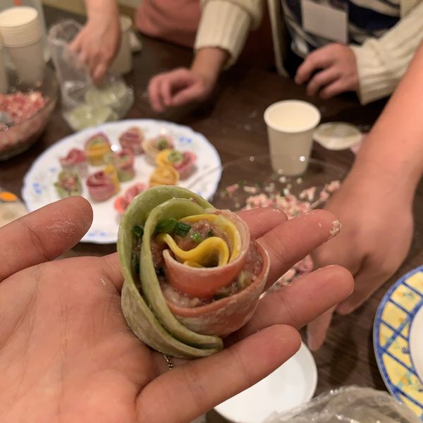 玫瑰煎餃(韭菜豬肉口味):葉芊㚬 一起做