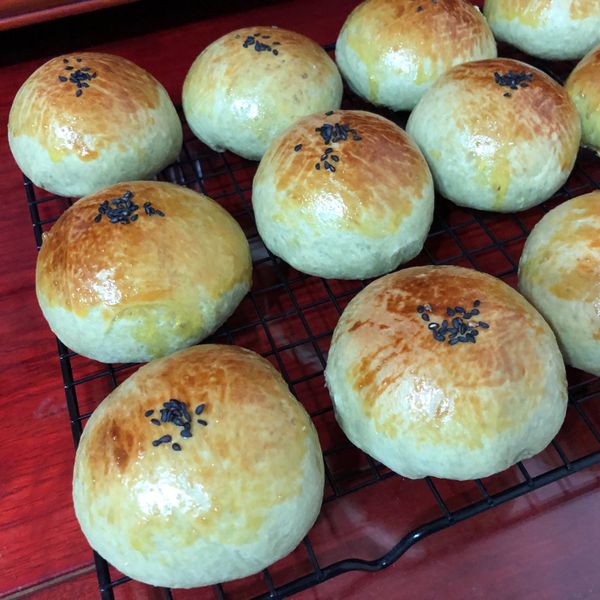 優格抹茶蜜紅豆麵包：黃燕均 一起做