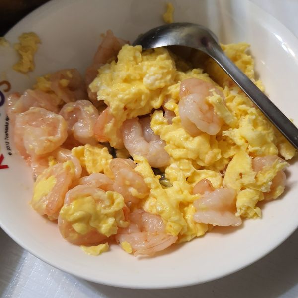 蝦仁炒蛋：王王 一起做