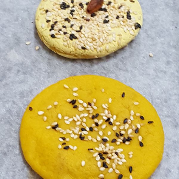 芝麻南瓜Q餅（油煎版＆烤箱版） : 吳柏陵一起做