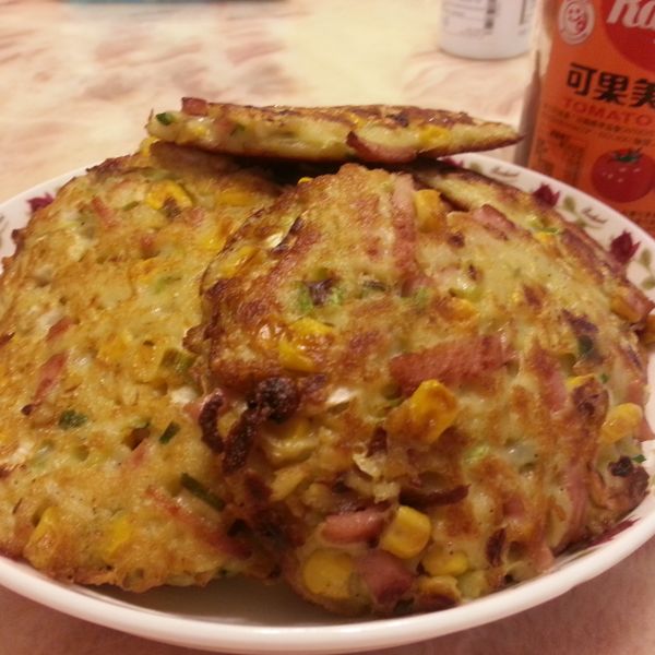 馬鈴薯玉米火腿煎餅-[綠巨人黃金玉米鑽石規格] : Christine Chang一起做