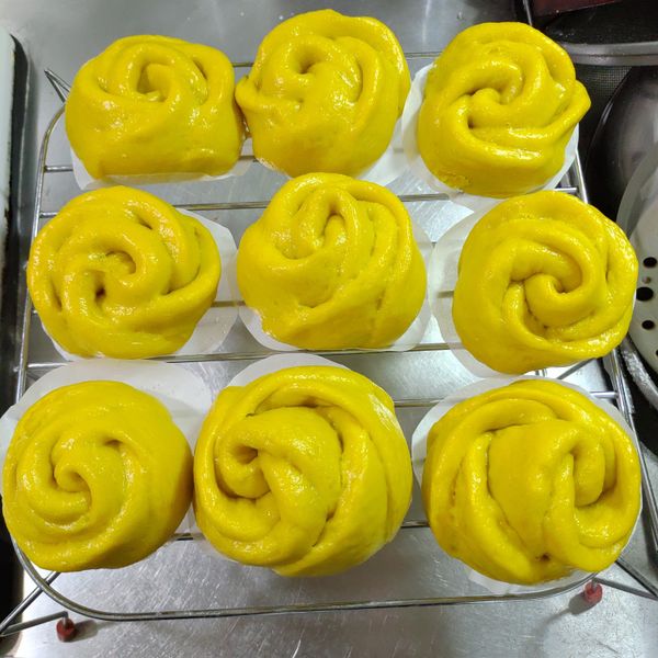 玫瑰花捲饅頭（南瓜&紫薯）：Candy 一起做