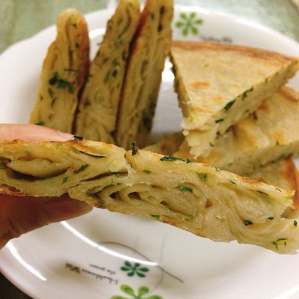 外酥內軟蔥油餅 : Huna一起做