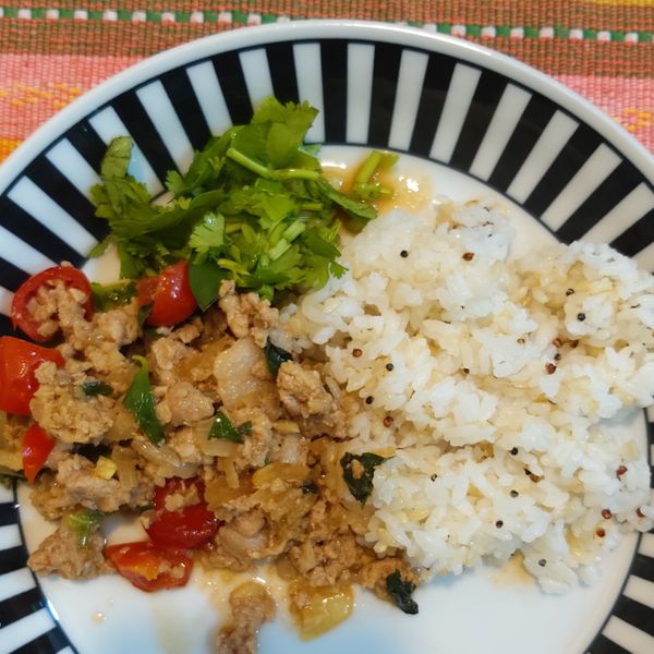 泰(台)式打拋豬肉飯 :  Emily 一起做