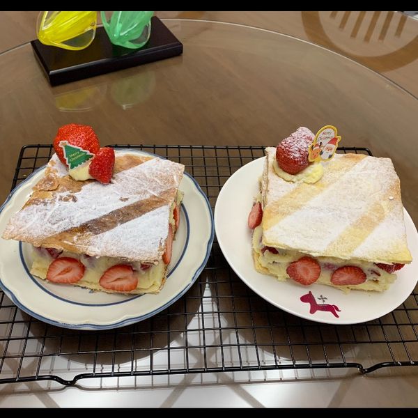 草莓千層派 : 貞貞一起做