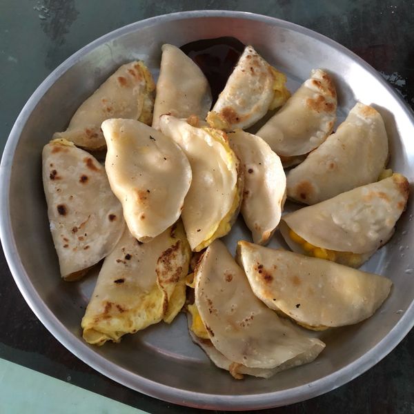 水餃皮變身蛋餅 : andmore一起做