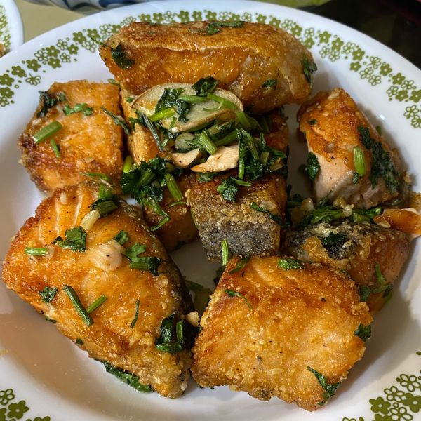 椒鹽鮭魚:Sara Su Su 一起做