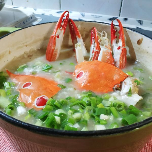 螃蟹鮮粥 : 劉姥姥一起做
