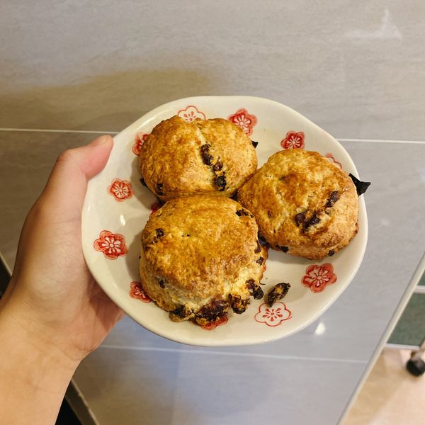 蔓越莓司康:切魚 一起做