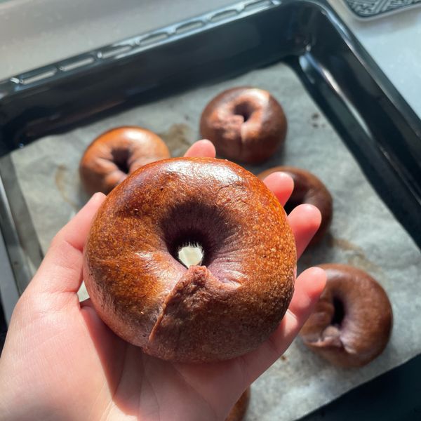 藍莓貝果 : 阿潘一起做