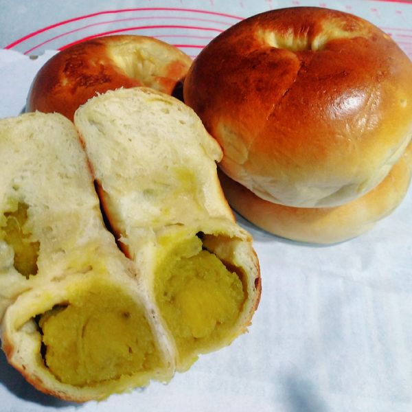 紫薯地瓜貝果 : 黃翊昀一起做