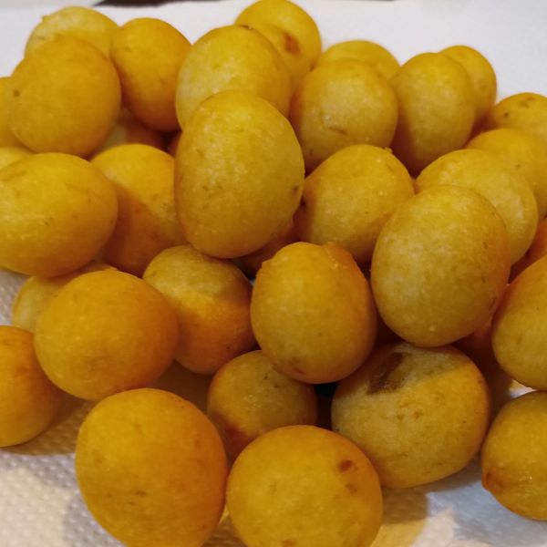 【自製】夜市香Q地瓜球-做法簡單 : 魔法黑布丁一起做