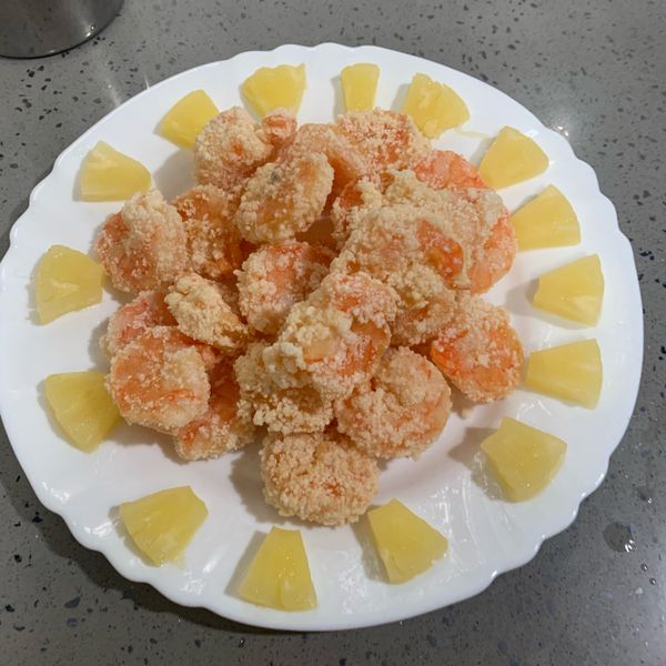 簡易阿基師版之鳳梨蝦球：努力撐著 一起做