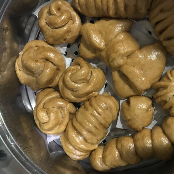 黑糖芋泥饅頭捲:Kelly 一起做