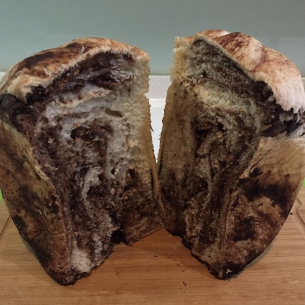 巧克力大理石吐司【Panasonic製麵包機】:Hsiao Ting Su 一起做